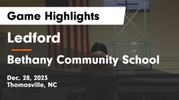 Ledford  vs Bethany Community School Game Highlights - Dec. 28, 2023