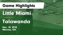 Little Miami  vs Talawanda  Game Highlights - Dec. 18, 2018
