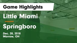 Little Miami  vs Springboro  Game Highlights - Dec. 28, 2018