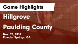 Hillgrove  vs Paulding County  Game Highlights - Nov. 20, 2018