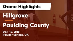 Hillgrove  vs Paulding County  Game Highlights - Dec. 15, 2018