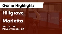 Hillgrove  vs Marietta  Game Highlights - Jan. 10, 2020