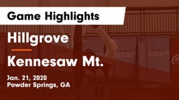 Hillgrove  vs Kennesaw Mt.  Game Highlights - Jan. 21, 2020
