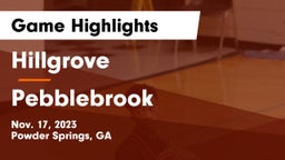 Hillgrove  vs Pebblebrook  Game Highlights - Nov. 17, 2023