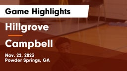 Hillgrove  vs Campbell  Game Highlights - Nov. 22, 2023