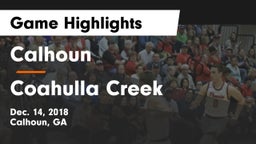 Calhoun  vs Coahulla Creek Game Highlights - Dec. 14, 2018