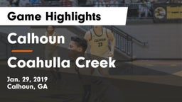 Calhoun  vs Coahulla Creek Game Highlights - Jan. 29, 2019