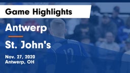 Antwerp  vs St. John's  Game Highlights - Nov. 27, 2020