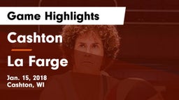 Cashton  vs La Farge Game Highlights - Jan. 15, 2018