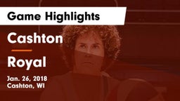 Cashton  vs Royal Game Highlights - Jan. 26, 2018