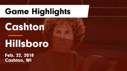 Cashton  vs Hillsboro Game Highlights - Feb. 22, 2018