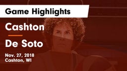 Cashton  vs De Soto  Game Highlights - Nov. 27, 2018