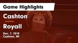 Cashton  vs Royall  Game Highlights - Dec. 7, 2018