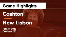 Cashton  vs New Lisbon  Game Highlights - Feb. 8, 2019