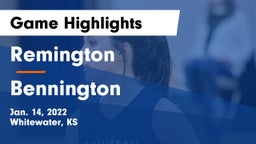 Remington  vs Bennington  Game Highlights - Jan. 14, 2022