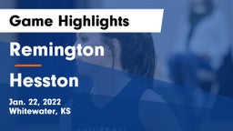 Remington  vs Hesston  Game Highlights - Jan. 22, 2022