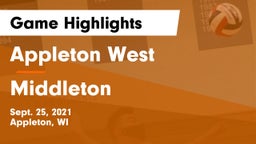 Appleton West  vs Middleton  Game Highlights - Sept. 25, 2021