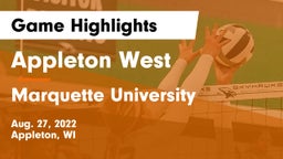 Appleton West  vs Marquette University  Game Highlights - Aug. 27, 2022