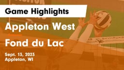 Appleton West  vs Fond du Lac  Game Highlights - Sept. 13, 2023