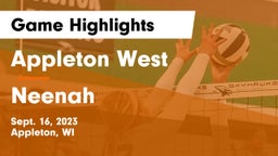 Appleton West  vs Neenah  Game Highlights - Sept. 16, 2023