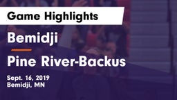 Bemidji  vs Pine River-Backus Game Highlights - Sept. 16, 2019