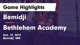 Bemidji  vs Bethlehem Academy  Game Highlights - Oct. 19, 2019