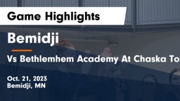Bemidji  vs Vs Bethlemhem Academy At Chaska Tournament  Game Highlights - Oct. 21, 2023