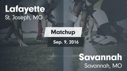 Matchup: Lafayette High vs. Savannah  2016