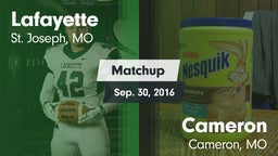 Matchup: Lafayette High vs. Cameron  2016