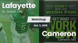 Matchup: Lafayette High vs. Cameron  2018