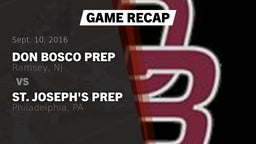 Recap: Don Bosco Prep  vs. St. Joseph's Prep  2016