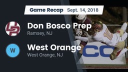 Recap: Don Bosco Prep  vs. West Orange  2018