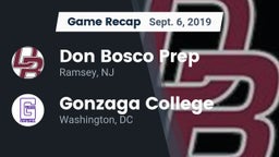 Recap: Don Bosco Prep  vs. Gonzaga College  2019