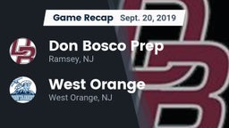 Recap: Don Bosco Prep  vs. West Orange  2019