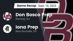 Recap: Don Bosco Prep  vs. Iona Prep  2022