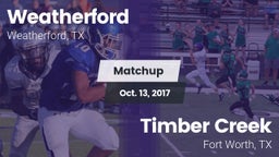 Matchup: Weatherford High vs. Timber Creek  2017