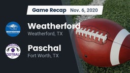 Recap: Weatherford  vs. Paschal  2020
