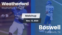 Matchup: Weatherford High vs. Boswell   2020