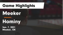 Meeker  vs Hominy  Game Highlights - Jan. 7, 2021