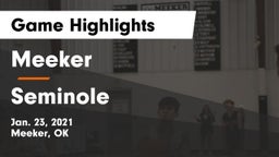 Meeker  vs Seminole  Game Highlights - Jan. 23, 2021