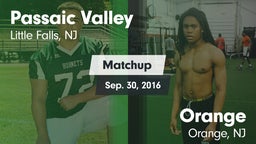 Matchup: Passaic Valley High vs. Orange  2016