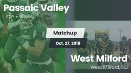 Matchup: Passaic Valley High vs. West Milford  2018