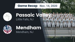 Recap: Passaic Valley  vs. Mendham  2020