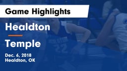 Healdton  vs Temple  Game Highlights - Dec. 6, 2018