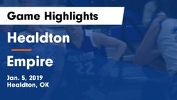 Healdton  vs Empire  Game Highlights - Jan. 5, 2019