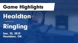 Healdton  vs Ringling Game Highlights - Jan. 25, 2019