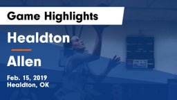 Healdton  vs Allen Game Highlights - Feb. 15, 2019