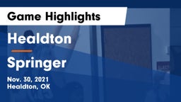 Healdton  vs Springer Game Highlights - Nov. 30, 2021
