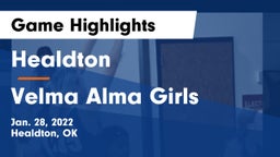 Healdton  vs Velma Alma Girls Game Highlights - Jan. 28, 2022