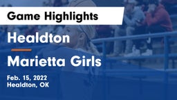 Healdton  vs Marietta Girls Game Highlights - Feb. 15, 2022